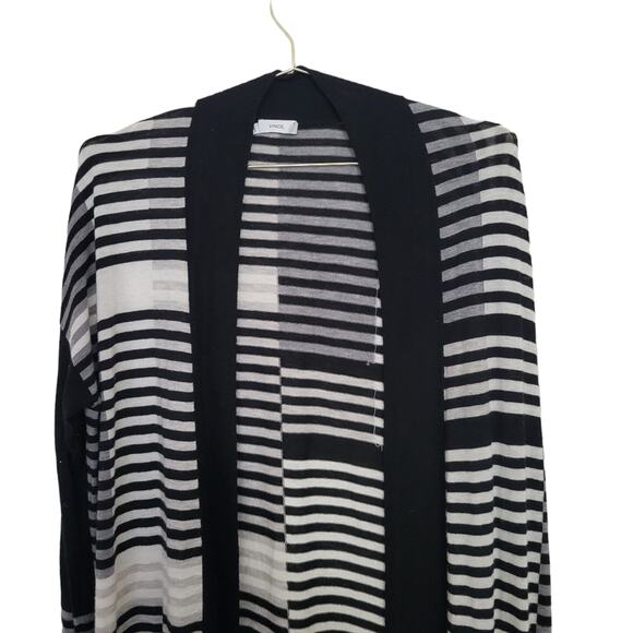 Vince Merino Wool Striped Intarsia Open Front Longline Cardigan (Size Small S) - Picture 10 of 16